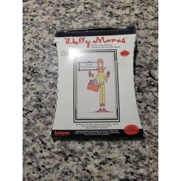 Janlynn 019-0411 Dolly Mamas High Maintenance Counted Cross Stitch Kit 6" x 10" - Picture 3 of 3